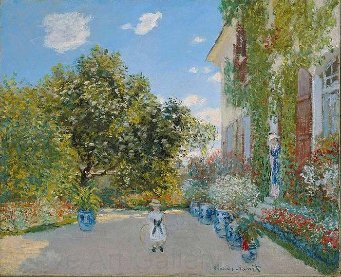 Claude Monet The Artist's House at Argenteuil Norge oil painting art